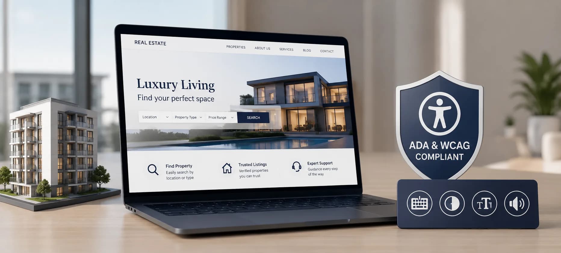 ADA & WCAG Accessibility Compliance for Real Estate Websites: What Operators Must Fix Before They Get Sued. Cover image