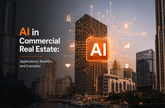 AI in Commercial Real Estate: Applications, Benefits, and Examples. Cover image