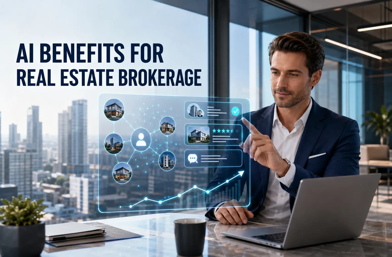 AI technology benefits for real estate brokerage. Cover image
