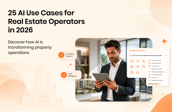 25 AI Use Cases for Real Estate Operators in 2026. Cover image