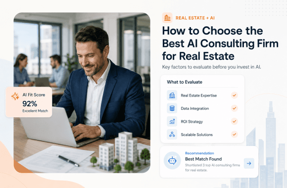 How to Choose the Best AI Consulting Firm for Real Estate. Cover image
