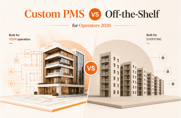 Custom PMS vs Off-the-Shelf Software for Operators 2026. Cover image