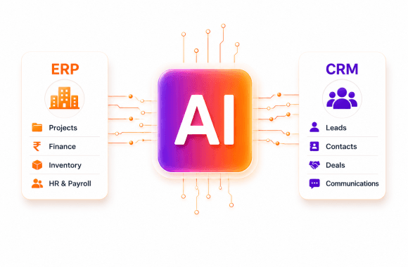How to Integrate AI With Your Real Estate ERP and CRM. Cover image
