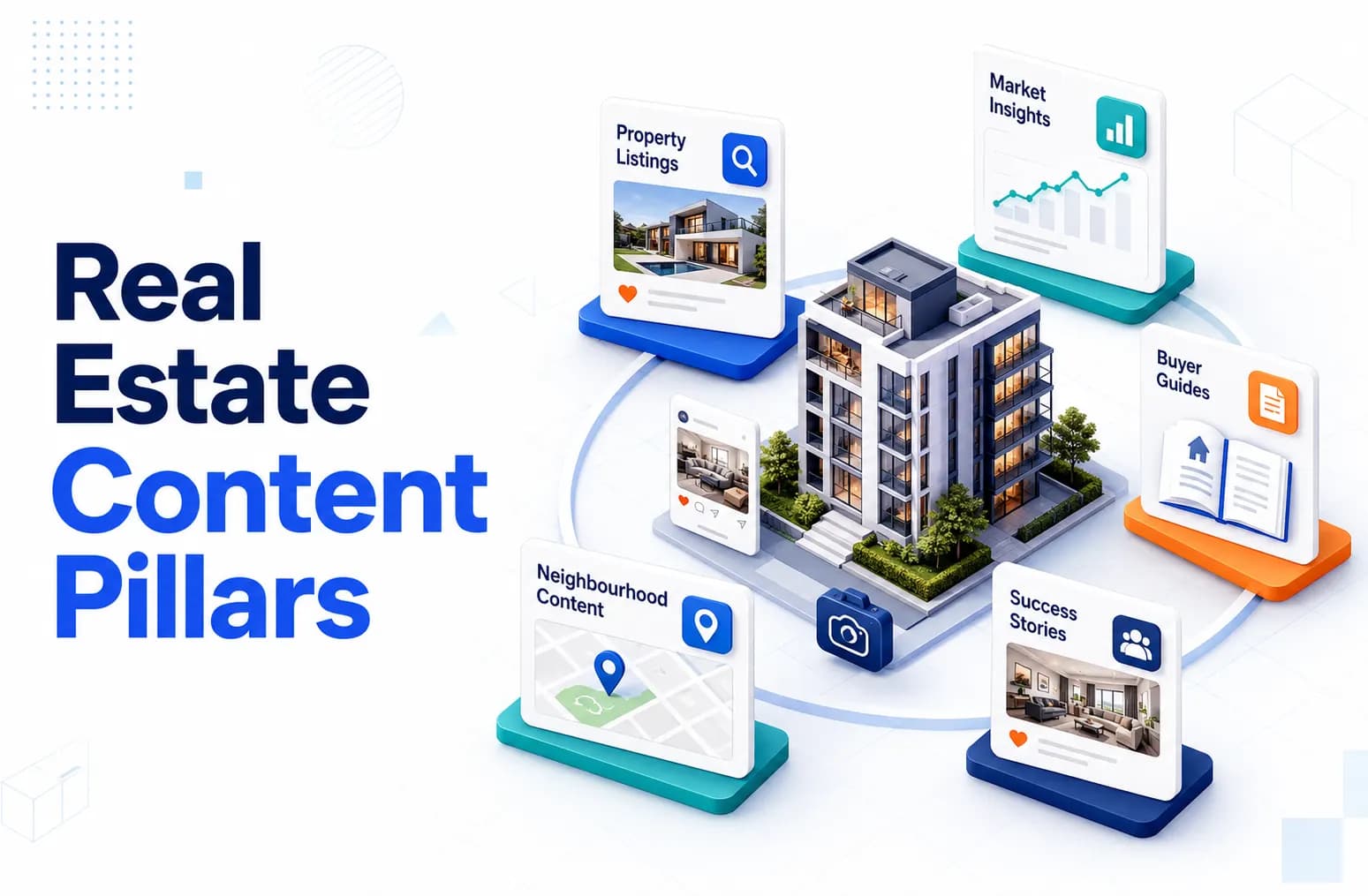 Real estate content pillars: how to build and execute your 4–6 pillar topics. Cover image