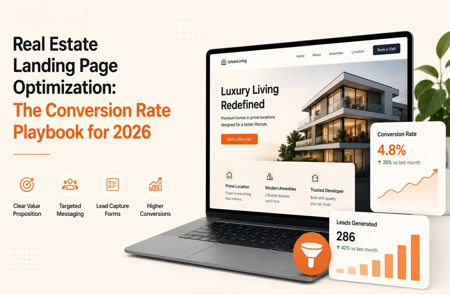 Real Estate Landing Page Optimization: The Conversion Rate Playbook for 2026. Cover image