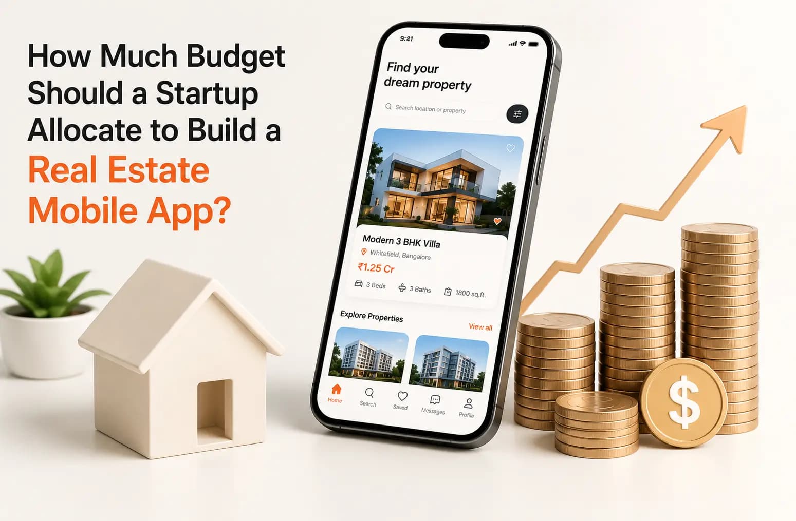 How Much Budget Should a Startup Allocate to Build a Real Estate Mobile App?. Cover image