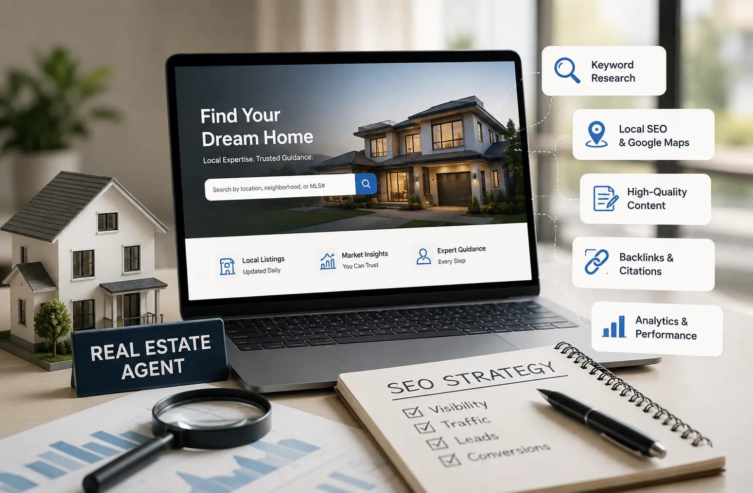 What Are Some Effective SEO Strategies Specifically for Real Estate Agents?. Cover image