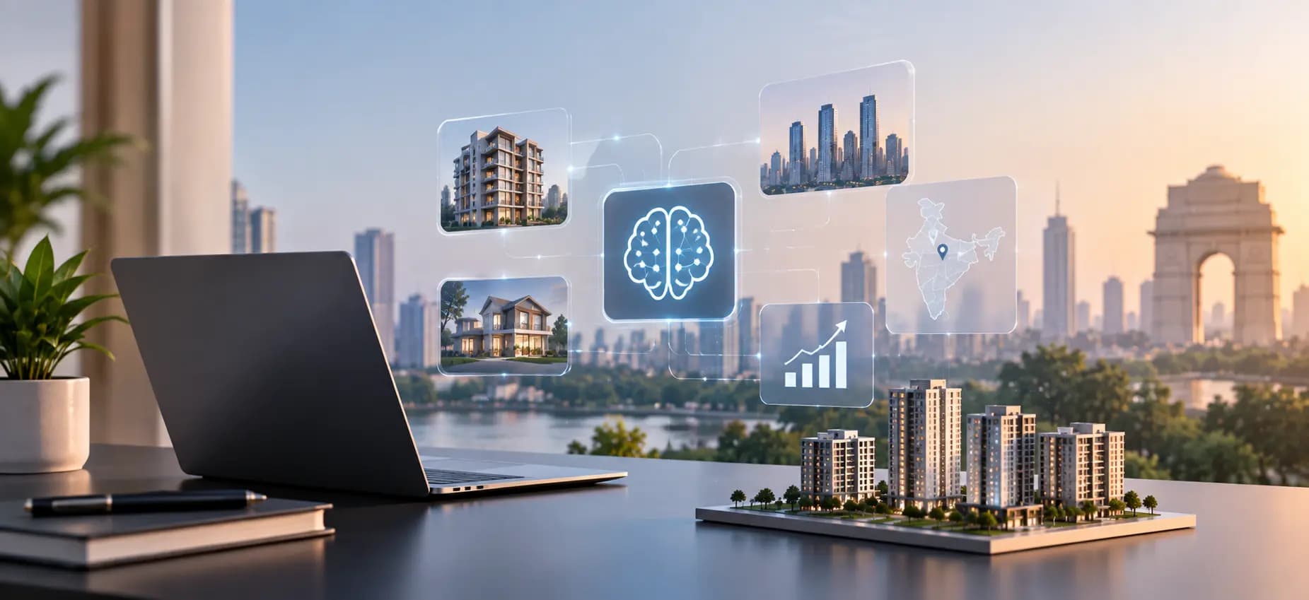 Top 5 AI Consulting Agencies for Real Estate in India 2026. Cover image