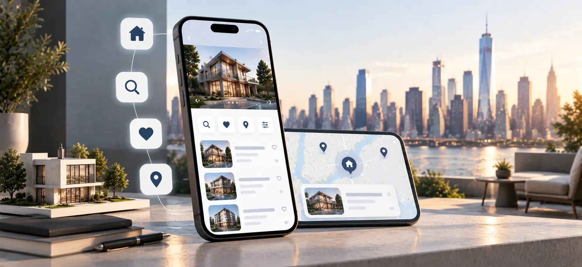 Top 5 Real Estate App Development Companies in USA 2026. Cover image