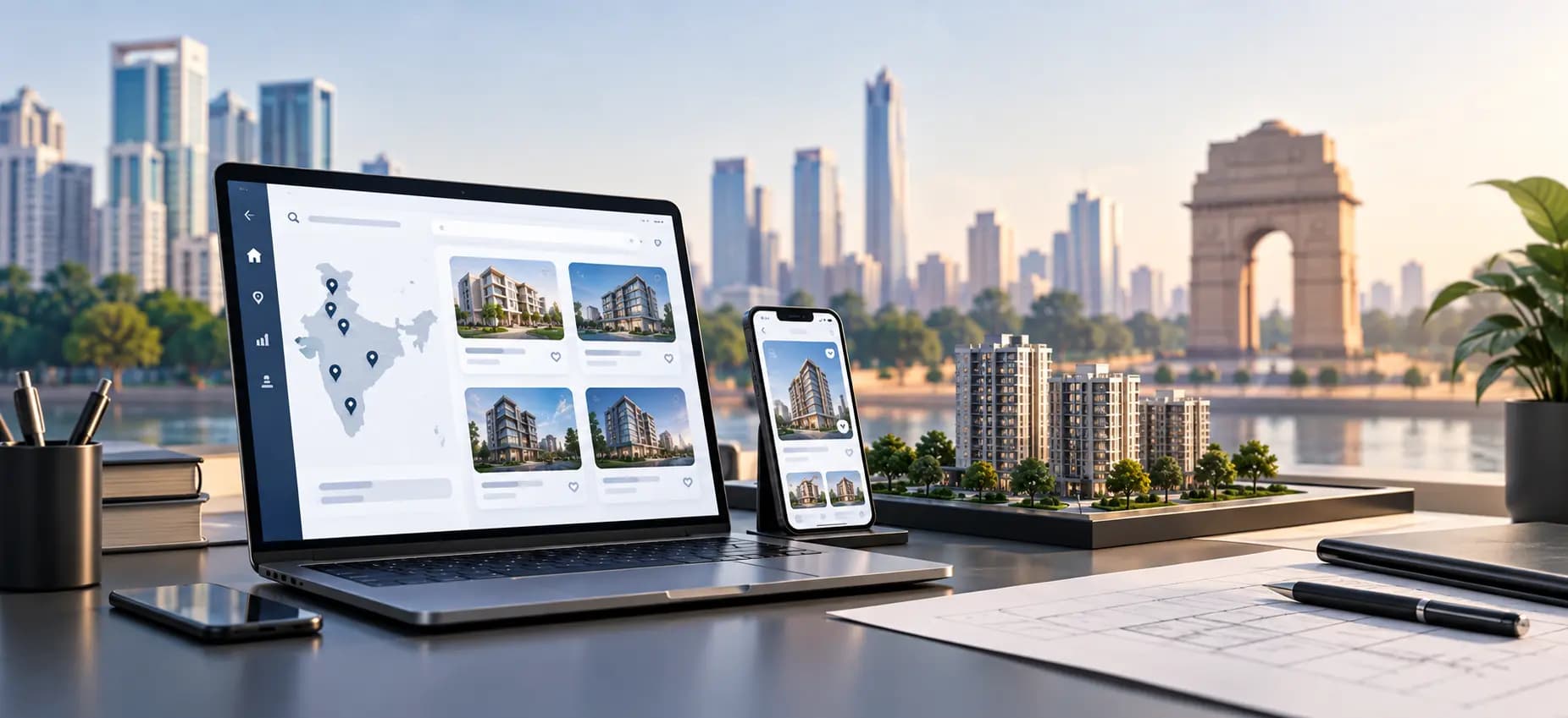 Top 5 Real Estate Software Development Companies in India 2026. Cover image