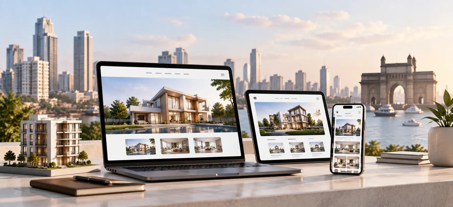 Top 5 Real Estate Website Development Companies in India 2026. Cover image