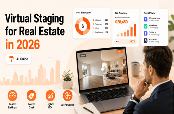 Virtual Staging for Real Estate in 2026: Cost, ROI, and the Best AI Tools. Cover image