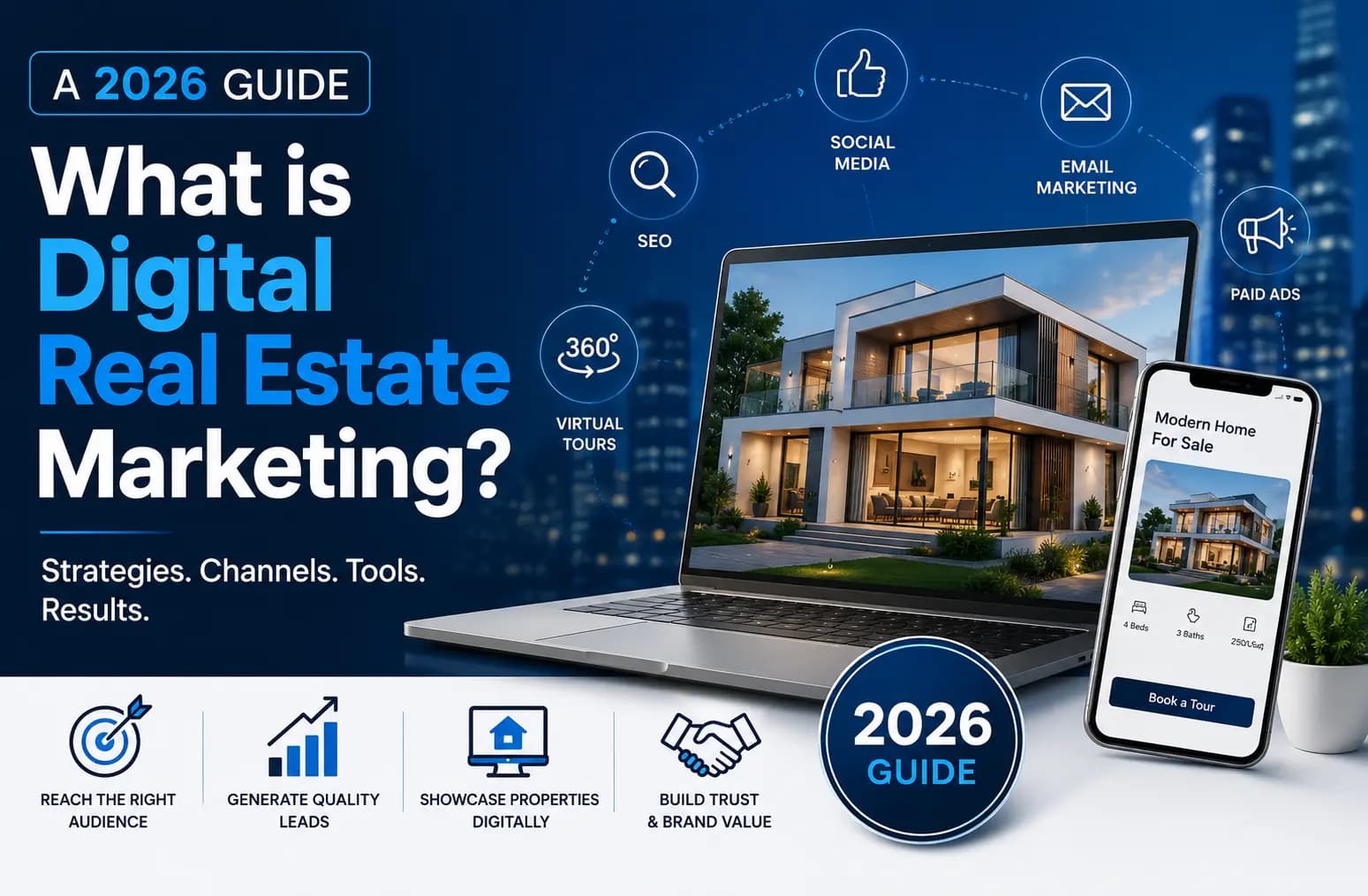 What is digital real estate marketing? A 2026 guide. Cover image