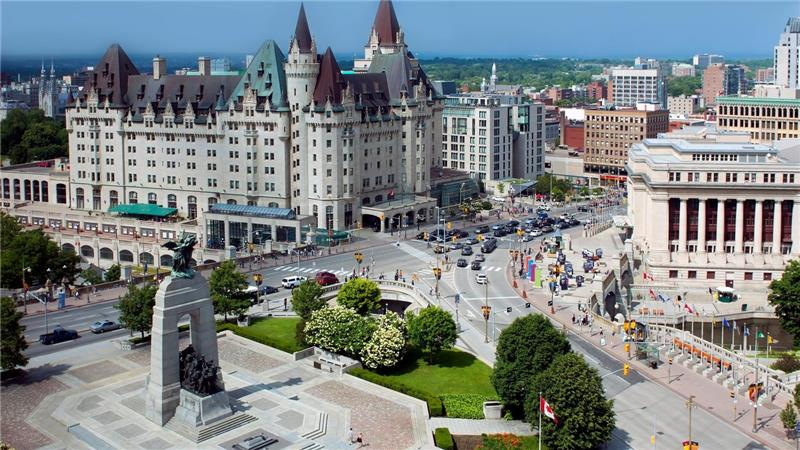 Ottawa Parliament Hill and the Rideau Canal