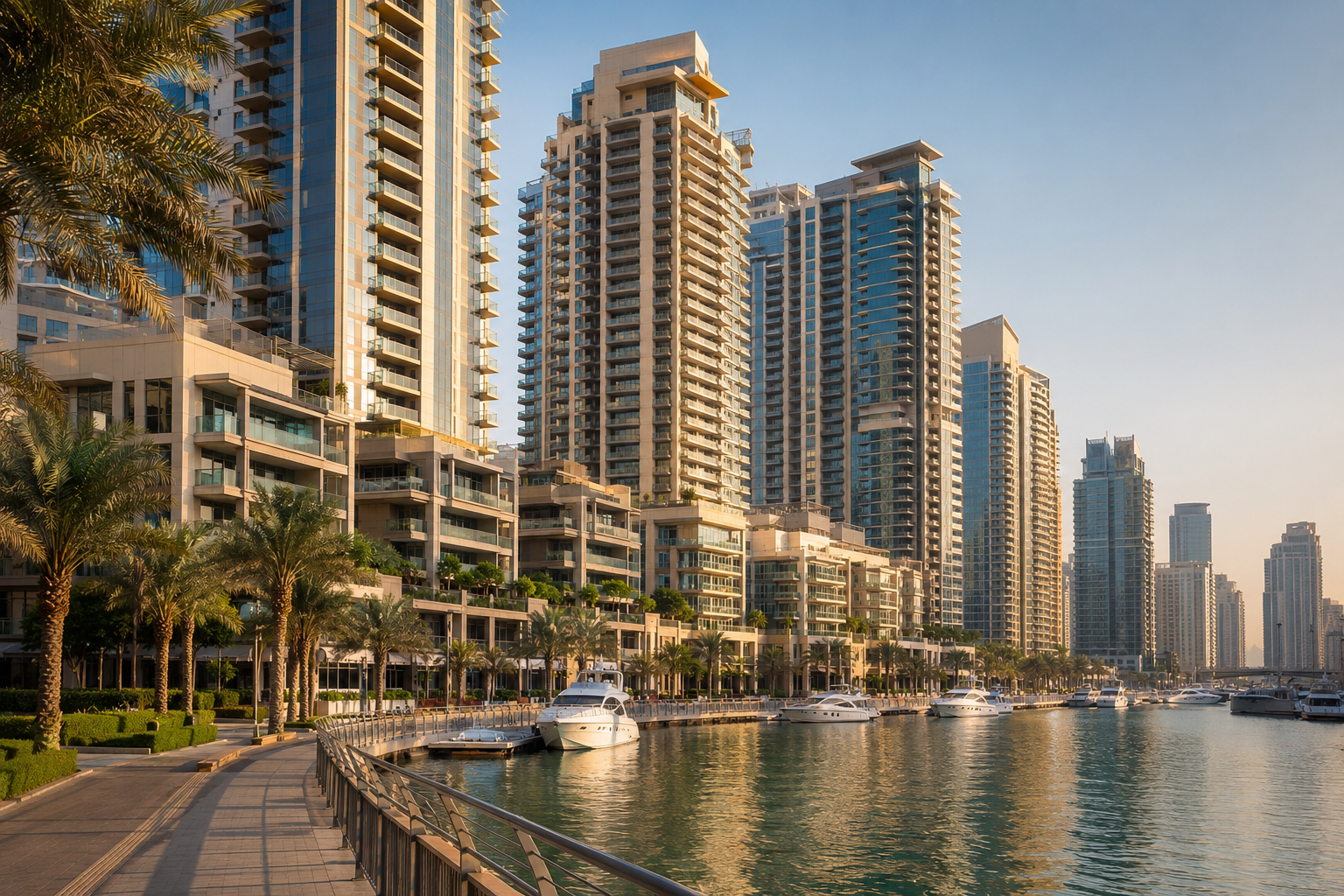 Dubai Marina waterfront skyline